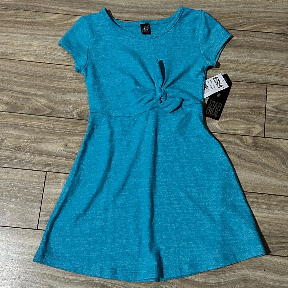 NWT Star Ride Girls Blue Short Sleeve Sweater Dress size XS